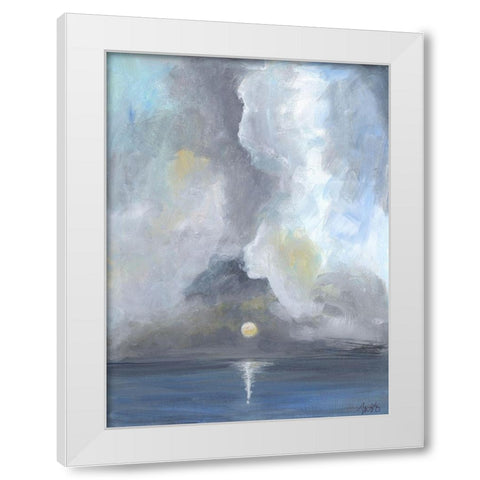 Moonlight I White Modern Wood Framed Art Print by Strong, Molly Susan