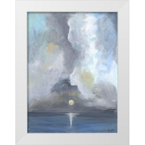 Moonlight I White Modern Wood Framed Art Print by Strong, Molly Susan