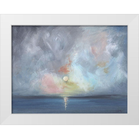 Moonlight III White Modern Wood Framed Art Print by Strong, Molly Susan