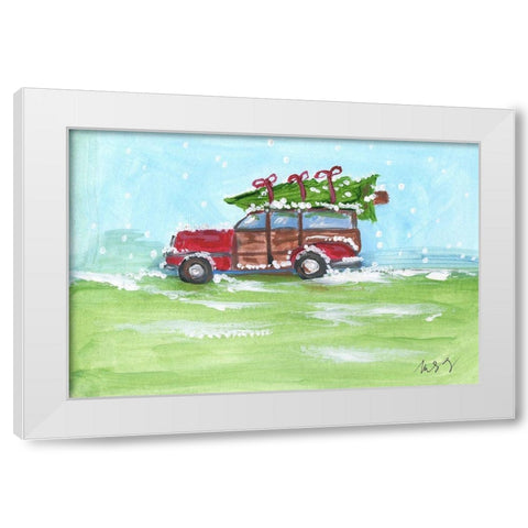 Woody White Modern Wood Framed Art Print by Strong, Molly Susan