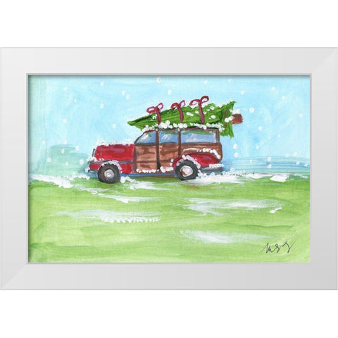 Woody White Modern Wood Framed Art Print by Strong, Molly Susan