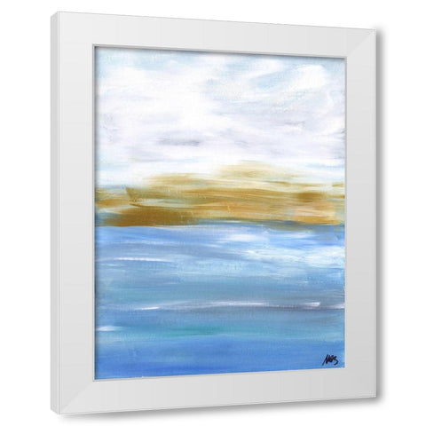Ocean Abstract I White Modern Wood Framed Art Print by Strong, Molly Susan