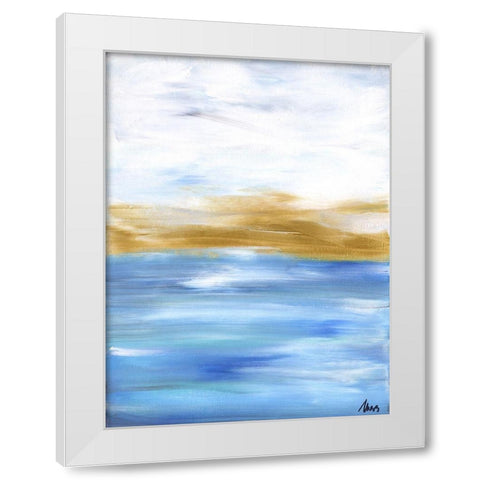 Ocean Abstract II White Modern Wood Framed Art Print by Strong, Molly Susan