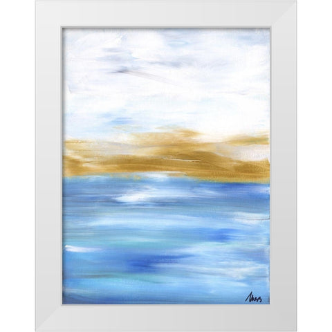 Ocean Abstract II White Modern Wood Framed Art Print by Strong, Molly Susan