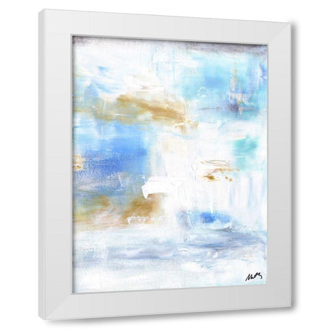 Ocean Abstract IV White Modern Wood Framed Art Print by Strong, Molly Susan