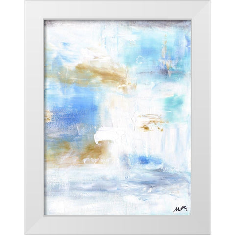 Ocean Abstract IV White Modern Wood Framed Art Print by Strong, Molly Susan