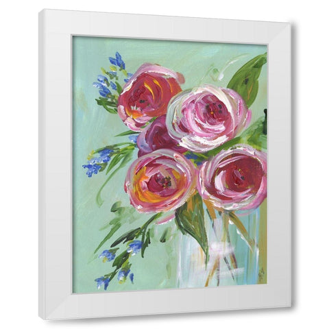 Floral Still Life White Modern Wood Framed Art Print by Strong, Molly Susan