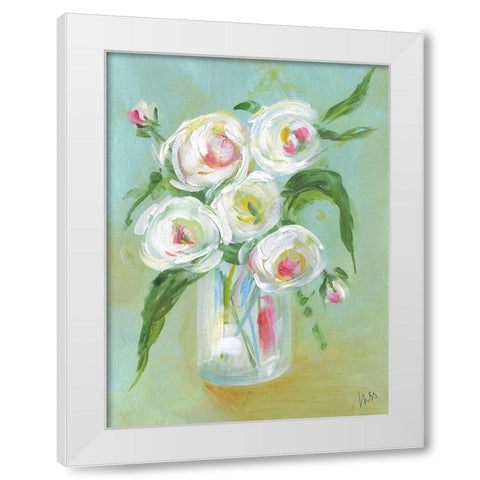 Floral Still Life III White Modern Wood Framed Art Print by Strong, Molly Susan