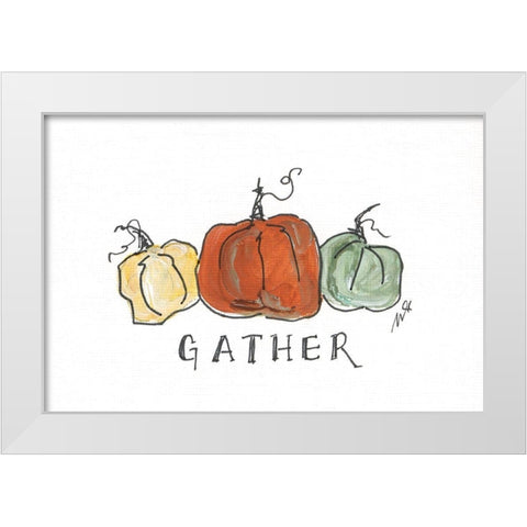 Gather White Modern Wood Framed Art Print by Strong, Molly Susan