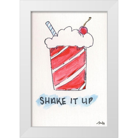 Shake It Up White Modern Wood Framed Art Print by Strong, Molly Susan