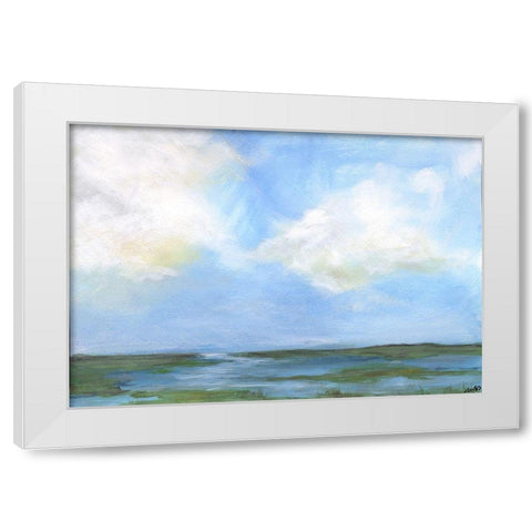 Mid Day Peace White Modern Wood Framed Art Print by Strong, Molly Susan