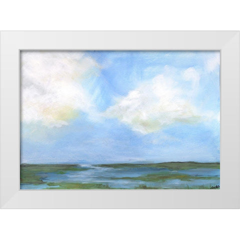Mid Day Peace White Modern Wood Framed Art Print by Strong, Molly Susan