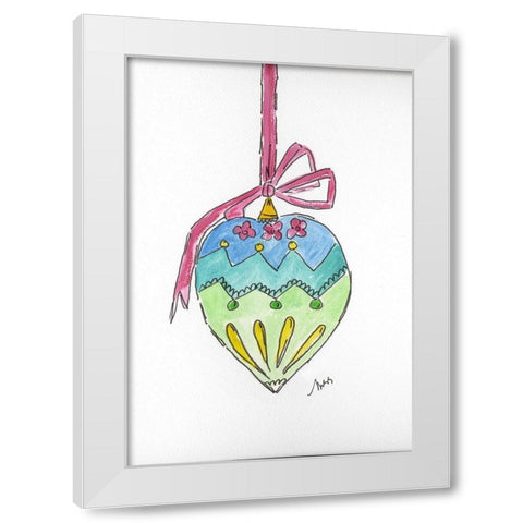 Ornament II White Modern Wood Framed Art Print by Strong, Molly Susan