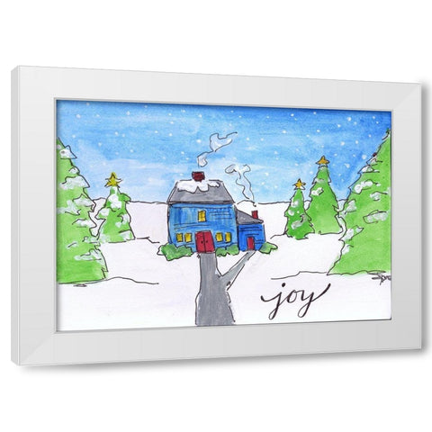 Joy White Modern Wood Framed Art Print by Strong, Molly Susan