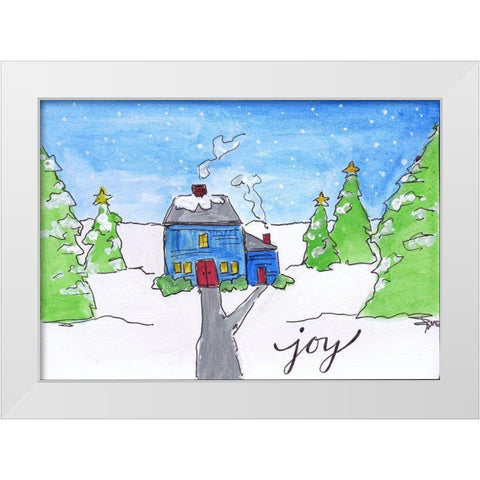 Joy White Modern Wood Framed Art Print by Strong, Molly Susan