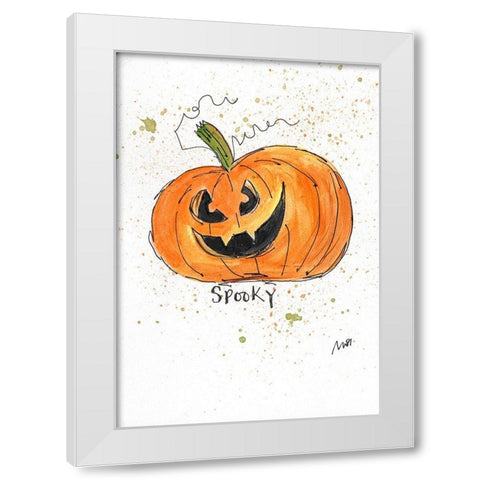 Spooky White Modern Wood Framed Art Print by Strong, Molly Susan