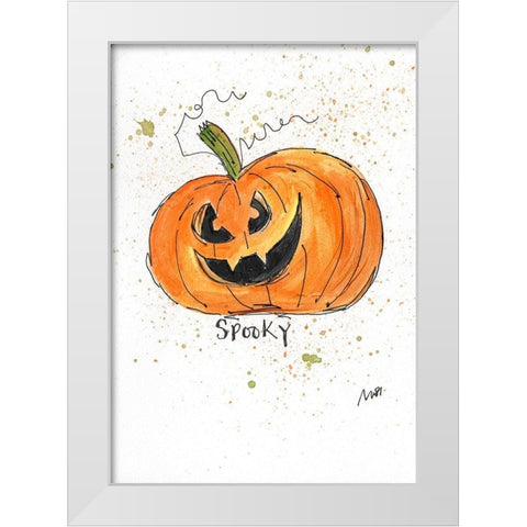 Spooky White Modern Wood Framed Art Print by Strong, Molly Susan