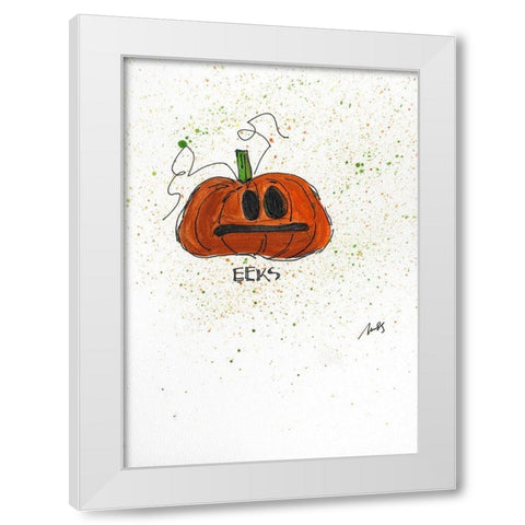 Eeks White Modern Wood Framed Art Print by Strong, Molly Susan