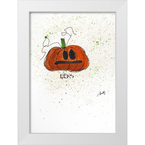 Eeks White Modern Wood Framed Art Print by Strong, Molly Susan