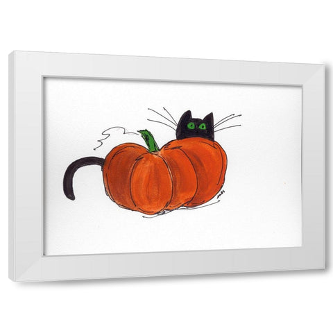 Peek a Boo II White Modern Wood Framed Art Print by Strong, Molly Susan