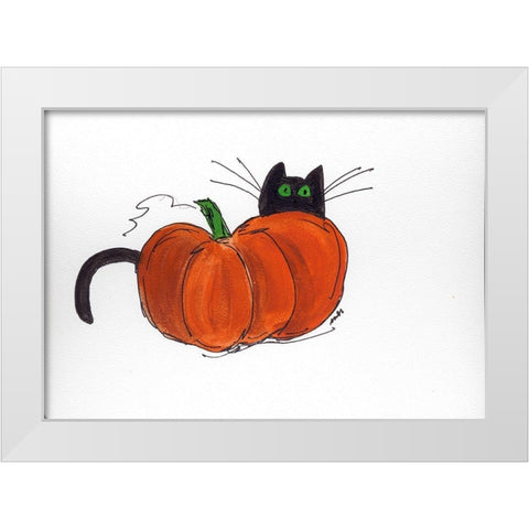 Peek a Boo II White Modern Wood Framed Art Print by Strong, Molly Susan