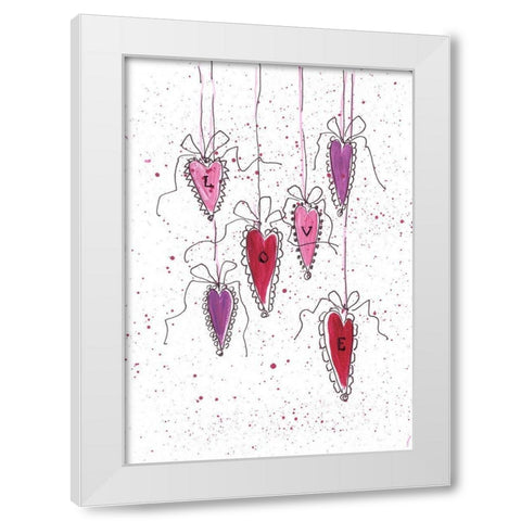 Love   White Modern Wood Framed Art Print by Strong, Molly Susan