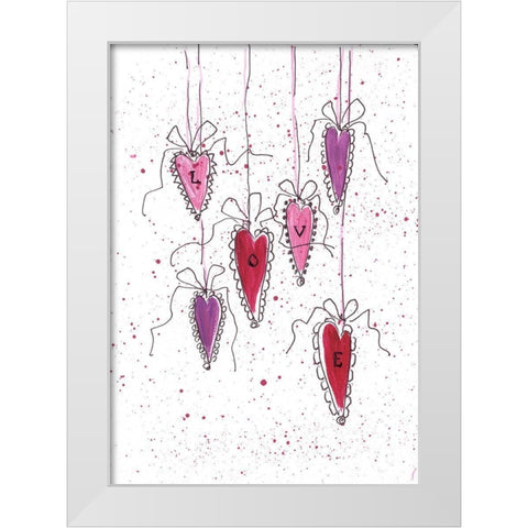 Love   White Modern Wood Framed Art Print by Strong, Molly Susan