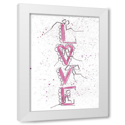 Love Letters White Modern Wood Framed Art Print by Strong, Molly Susan