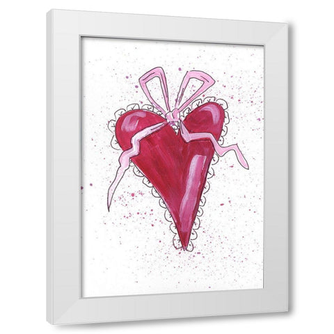 Valentine White Modern Wood Framed Art Print by Strong, Molly Susan