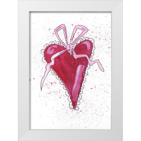 Valentine White Modern Wood Framed Art Print by Strong, Molly Susan