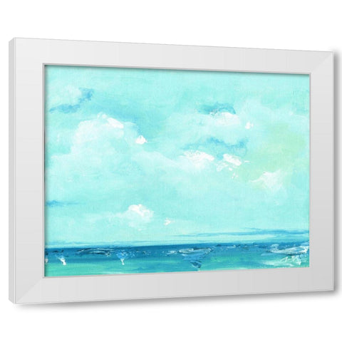 Oceanscape White Modern Wood Framed Art Print by Strong, Molly Susan