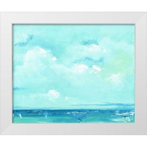 Oceanscape White Modern Wood Framed Art Print by Strong, Molly Susan