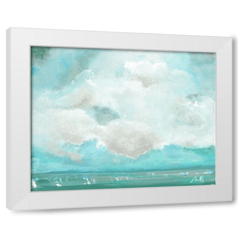 Oceanscape II White Modern Wood Framed Art Print by Strong, Molly Susan