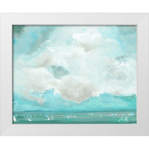Oceanscape II White Modern Wood Framed Art Print by Strong, Molly Susan