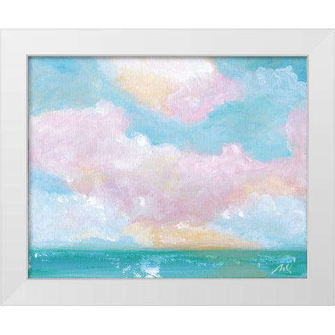 Oceanscape III White Modern Wood Framed Art Print by Strong, Molly Susan
