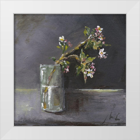 Still Life White Modern Wood Framed Art Print by Strong, Molly Susan
