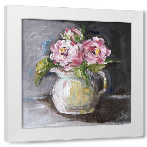Roses II White Modern Wood Framed Art Print by Strong, Molly Susan