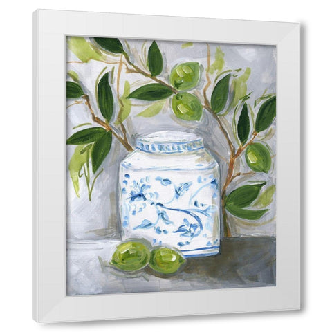 Lime White Modern Wood Framed Art Print by Strong, Molly Susan