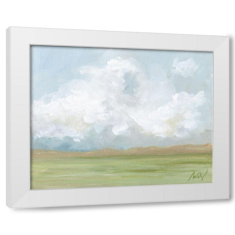 Cloudy Plain White Modern Wood Framed Art Print by Strong, Molly Susan