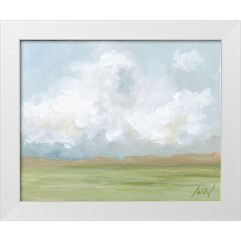 Cloudy Plain White Modern Wood Framed Art Print by Strong, Molly Susan