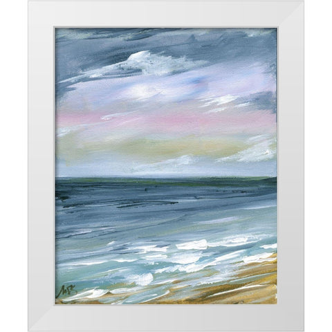 Beach Horizon II White Modern Wood Framed Art Print by Strong, Molly Susan