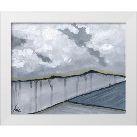 Contemporary Landscape White Modern Wood Framed Art Print by Strong, Molly Susan