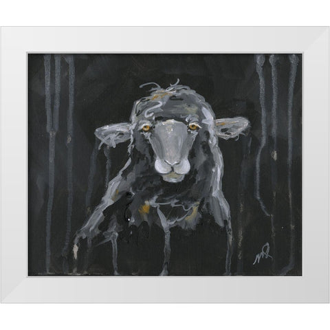 Sheep White Modern Wood Framed Art Print by Strong, Molly Susan