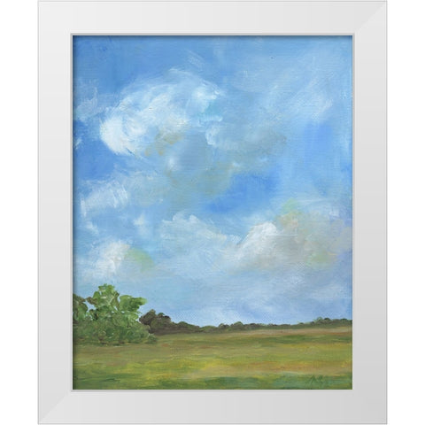 Pasture I White Modern Wood Framed Art Print by Strong, Molly Susan