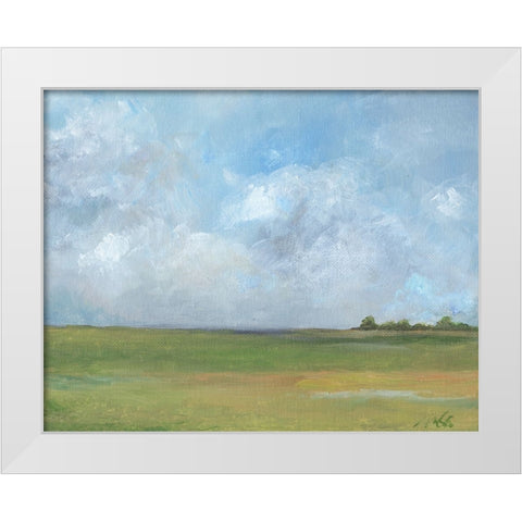 Pasture II White Modern Wood Framed Art Print by Strong, Molly Susan