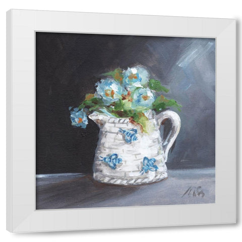 Bee Pitcher White Modern Wood Framed Art Print by Strong, Molly Susan