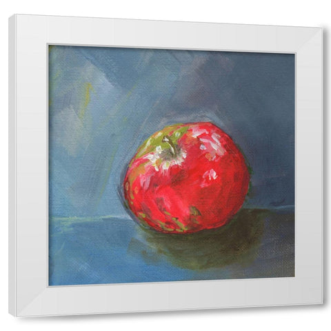 Apple White Modern Wood Framed Art Print by Strong, Molly Susan