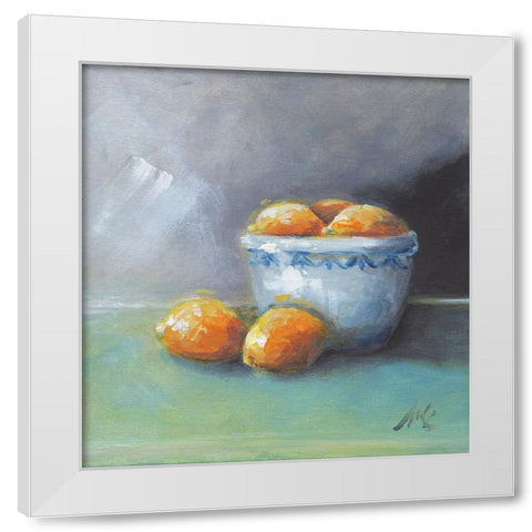 Bowl of Sunshine White Modern Wood Framed Art Print by Strong, Molly Susan