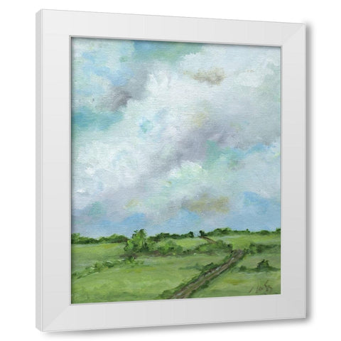 Winding Road White Modern Wood Framed Art Print by Strong, Molly Susan