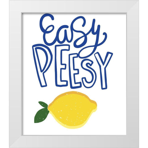Easy Peesy White Modern Wood Framed Art Print by Rupp, Mariah